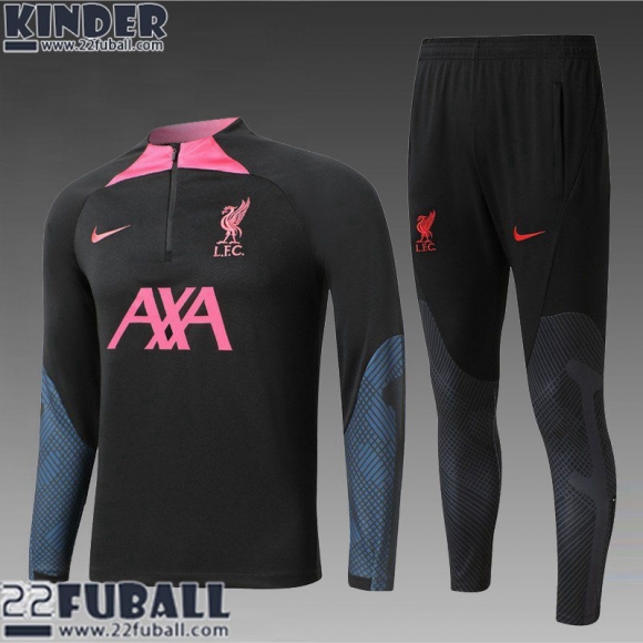 Trainingsanzug Liverpool schwarz Kinder 22 23 TK378