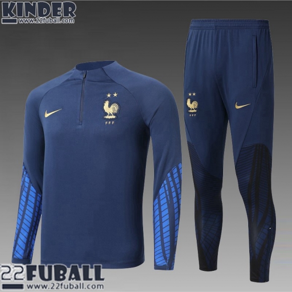 Trainingsanzug Frankreich blau Kinder 22 23 TK379