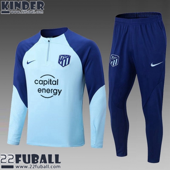 Trainingsanzug Atletico Madrid blau ciel Kinder 22 23 TK396