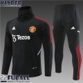 Trainingsanzug Manchester United Schwarz Kinder 22 23 TK406