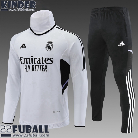 Trainingsanzug Real Madrid Weiß Kinder 22 23 TK408