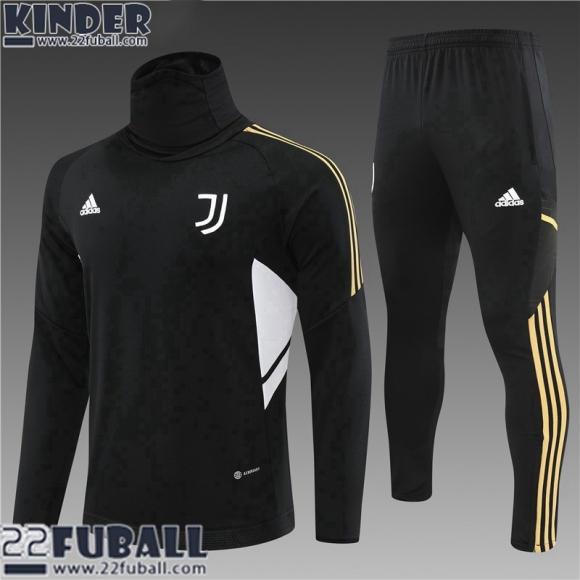 Trainingsanzug Juventus Schwarz Kinder 22 23 TK414