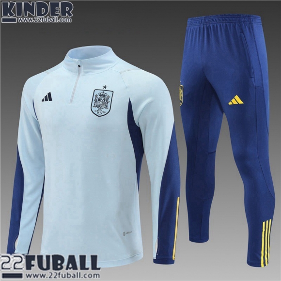 Trainingsanzug Spanien blau klar Kinder 22 23 TK421