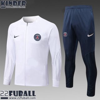 Sweatjacke PSG Weiß Kinder 22 23 TK431