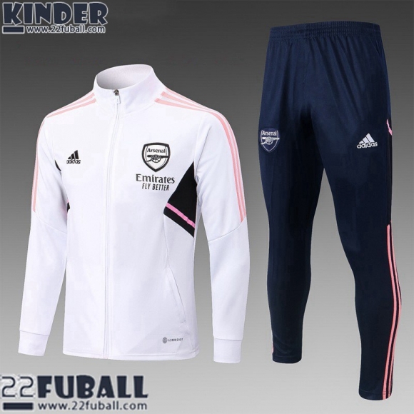 Sweatjacke Arsenal Weiß Kinder 22 23 TK464