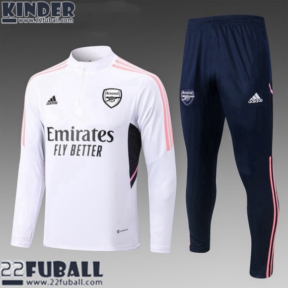 Trainingsanzug Arsenal Weiß Kinder 22 23 TK465