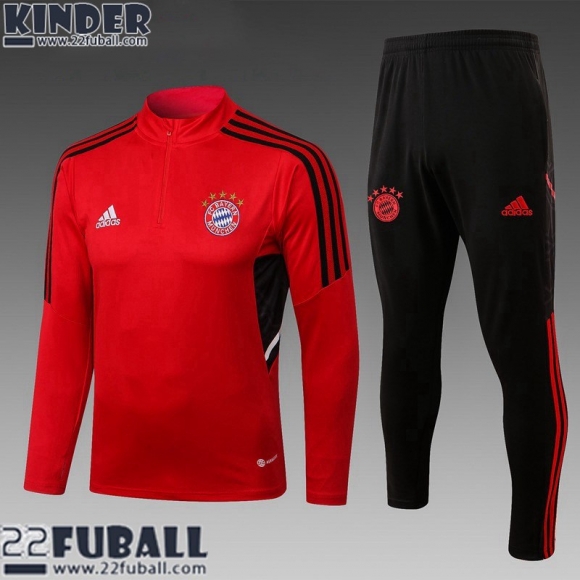 Trainingsanzug Bayern Munchen Rouge Kinder 22 23 TK470