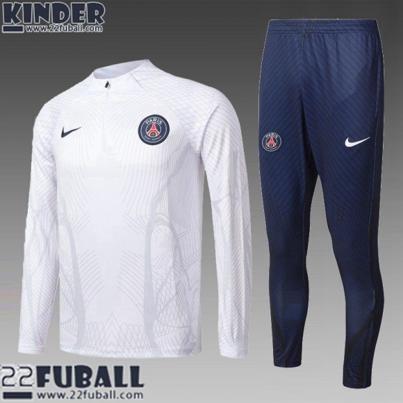 Trainingsanzug PSG Weiß Kinder 22 23 TK483