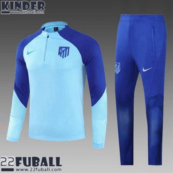 Trainingsanzug Atletico Madrid blau ciel Kinder 22 23 TK486