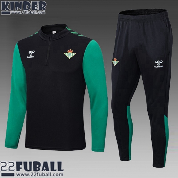 Trainingsanzug Real Betis Schwarz Kinder 22 23 TK494