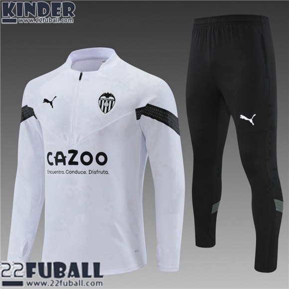 Trainingsanzug Valencia Weiss Kinder 22 23 TK505