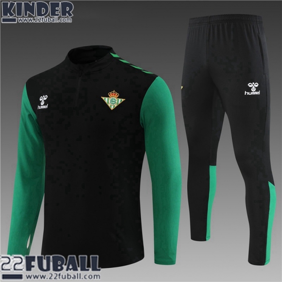 Trainingsanzug Real Betis Schwarz Kinder 22 23 TK509