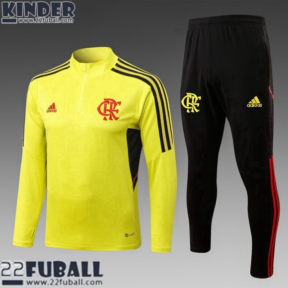 Trainingsanzug Flamengo Gelb Kinder 22 23 TK519