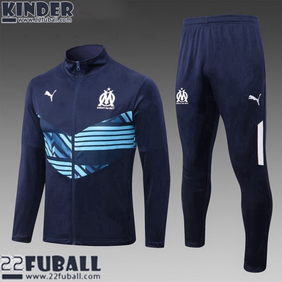 Sweatjacke Olympique Marseille Blau Kinder 22 23 TK523