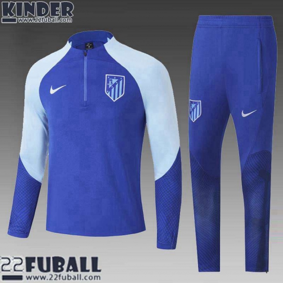 Trainingsanzug Atletico Madrid Blau Kinder 22 23 TK530