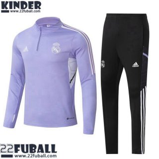 Trainingsanzug Real Madrid Lavendel Kinder 22 23 TK540