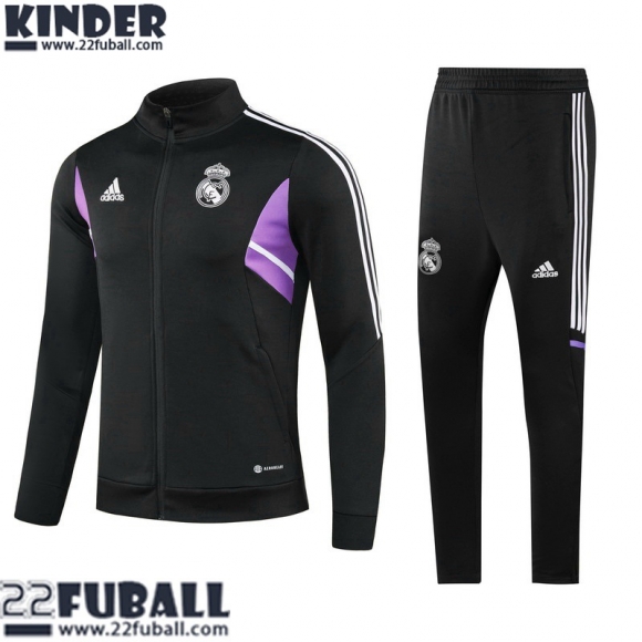 Sweatjacke Real Madrid Schwarz Kinder 22 23 TK543