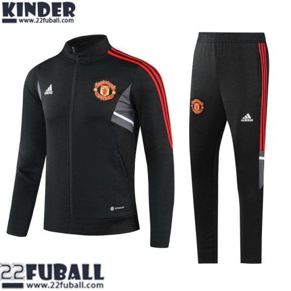 Sweatjacke Manchester United Schwarz Kinder 22 23 TK546