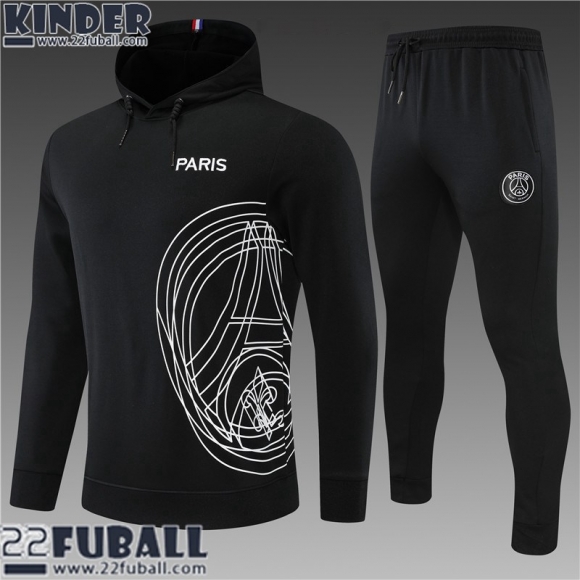 Sweatshirt Foot PSG Schwarz Kinder 22 23 TK291