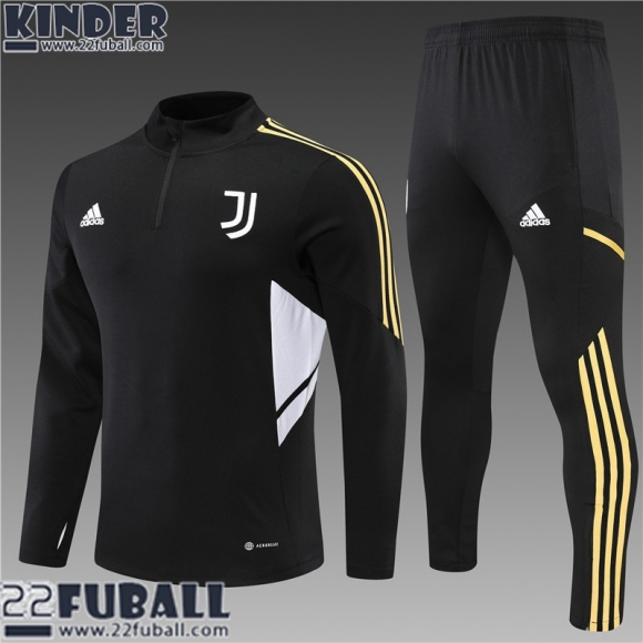 Trainingsanzug Juventus Schwarz Kinder 22 23 TK296