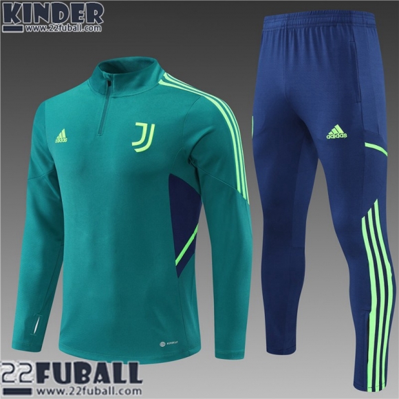 Trainingsanzug Juventus Grün Kinder 22 23 TK297