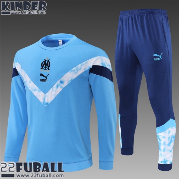 Trainingsanzug Olympique Marseille Blau Kinder 22 23 TK299