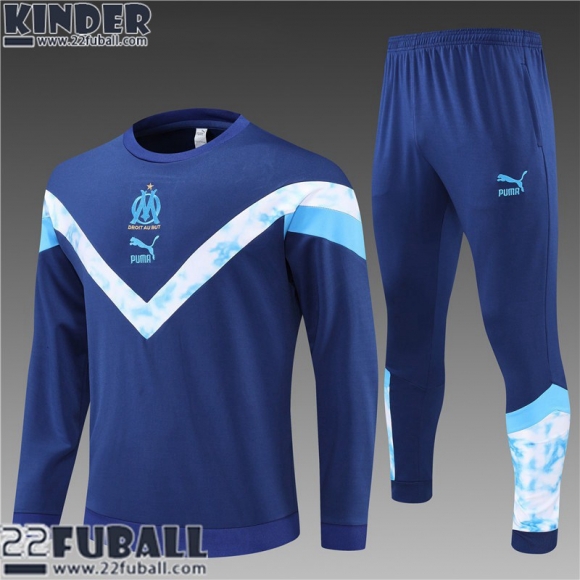 Trainingsanzug Olympique Marseille Blau Kinder 22 23 TK300