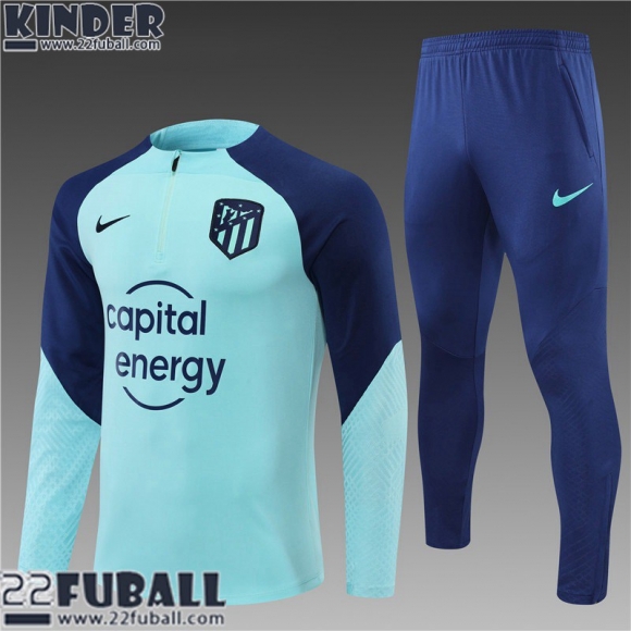 Trainingsanzug Atletico Madrid blau Kinder 22 23 TK314