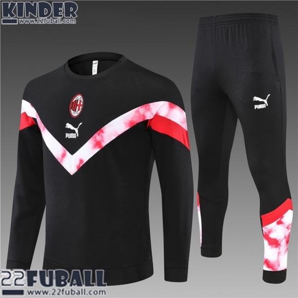 Trainingsanzug AC Milan schwarz Kinder 22 23 TK324