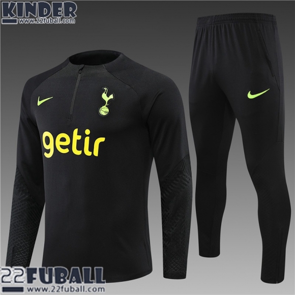 Trainingsanzug Tottenham schwarz Kinder 22 23 TK334