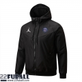 Sweatjacke Kapuzen PSG Schwarz Herren 22 23 WK74