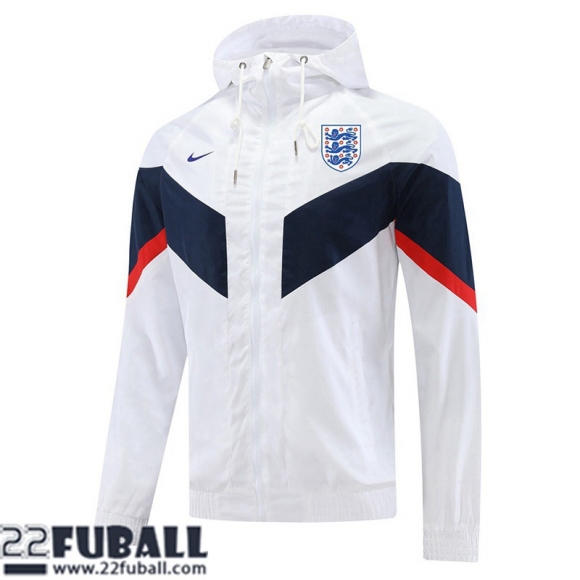 Sweatjacke Kapuzen England Weiss Herren 22 23 WK221