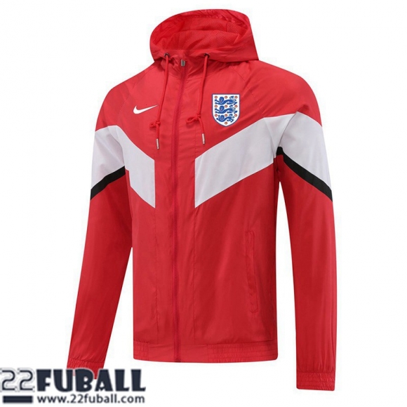 Sweatjacke Kapuzen England Rot Herren 22 23 WK222