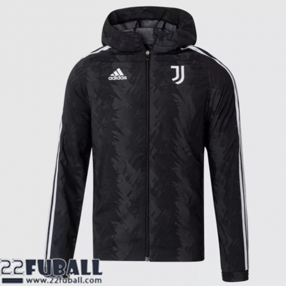 Sweatjacke Kapuzen Juventus Schwarz Herren 22 23 WK234