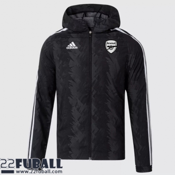 Sweatjacke Kapuzen Arsenal Schwarz Herren 22 23 WK235