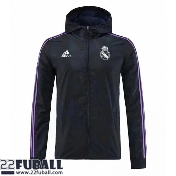 Sweatjacke Kapuzen Real Madrid Schwarz Herren 22 23 WK238