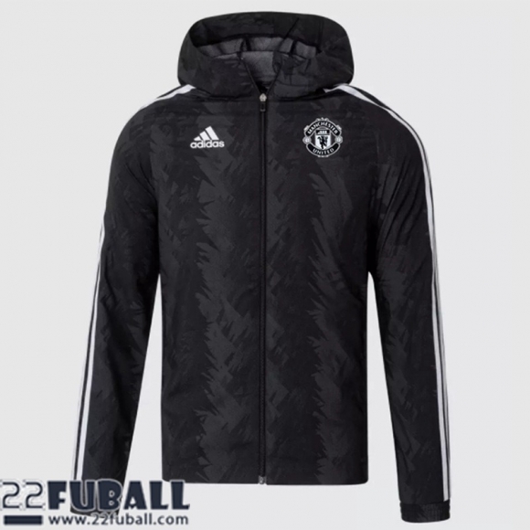 Sweatjacke Kapuzen Manchester United Schwarz Herren 22 23 WK240