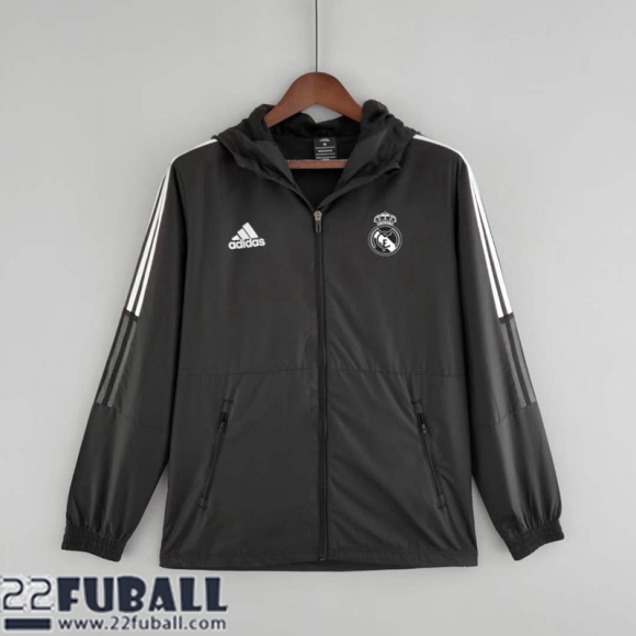 Sweatjacke Kapuzen Real Madrid schwarz Herren 22 23 WK97