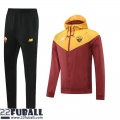 Sweatjacke Kapuzen AS Roma rouge foncé Herren 22 23 WK113