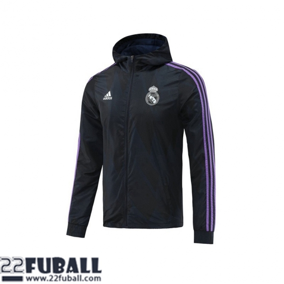 Sweatjacke Kapuzen Real Madrid Schwarz Herren 22 23 WK146