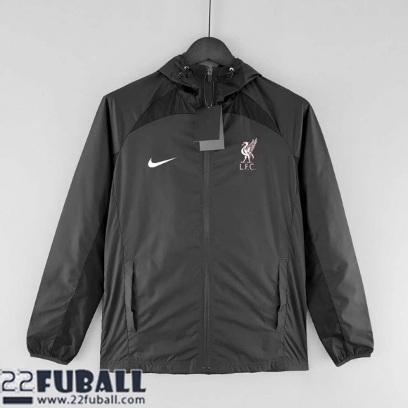 Sweatjacke Kapuzen Liverpool Schwarz Herren 22 23 WK166