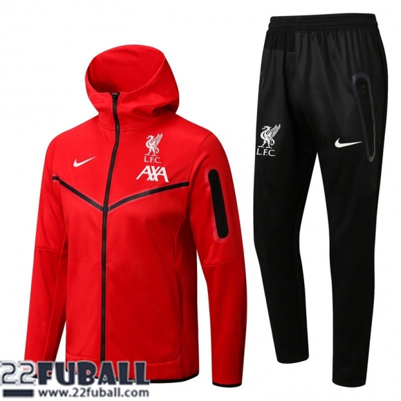 Sweatjacke Kapuzen Liverpool rot Herren 22 23 JK332