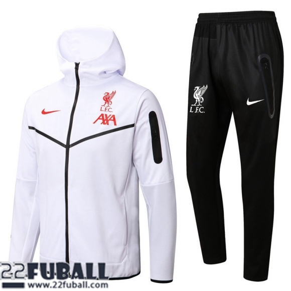 Sweatjacke Kapuzen Liverpool Weiß Herren 22 23 JK333