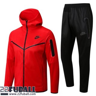 Sweatjacke Kapuzen Sport rot Herren 22 23 JK336