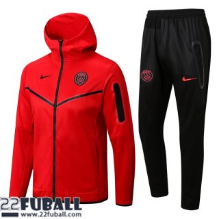 Sweatjacke Kapuzen PSG rot Herren 22 23 JK341