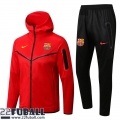 Sweatjacke Kapuzen Barcelona rot Herren 22 23 JK342