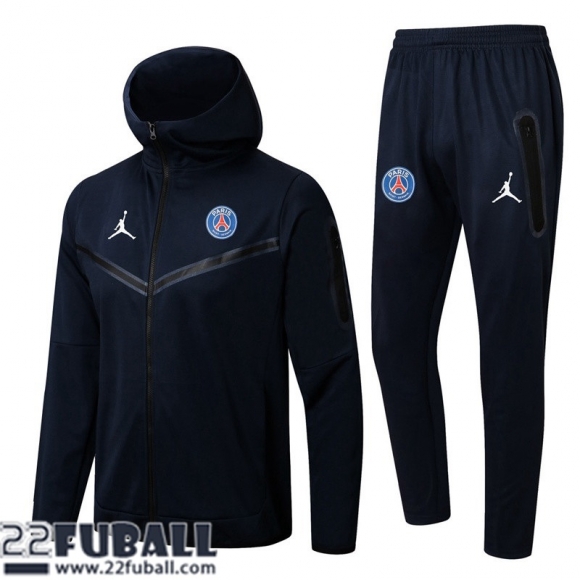 Sweatjacke Kapuzen PSG Navy blau Herren 22 23 JK348