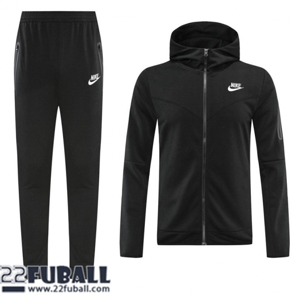 Sweatjacke Kapuzen Sport Schwarz Herren 22 23 JK359