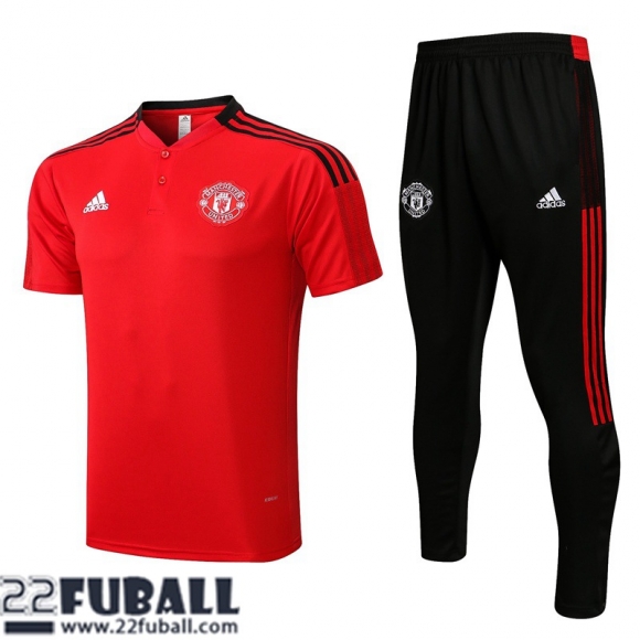 Poloshirts Manchester United rot Herren 21 22 PL279