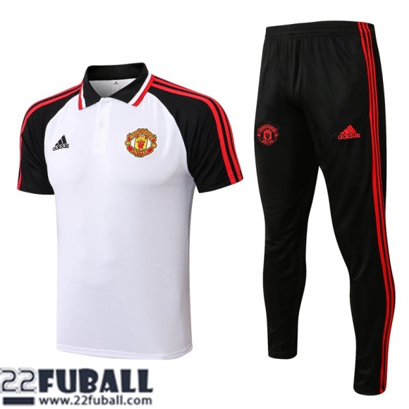 Poloshirts Manchester United Weiß Herren 21 22 PL292